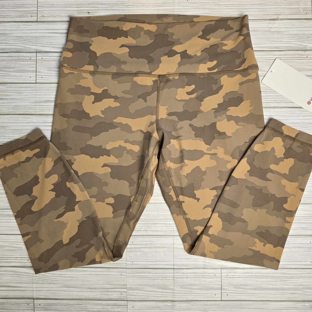 lululemon Align HR Pant Size 14 Heritage 365 Camo Beige Leggings 25" Inseam